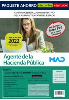 Paquete Ahorro + Test Papel + Test Online Agente De La Hacienda Pública Incluye En Papel: Temario Volúmenes 1, 2 Y 3; Test; Simulacros Deexame