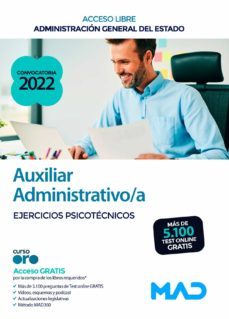 Auxiliar Administrativo/A (Acceso Libre). Administracion General Del Estado. Ejercicios Psicotecnicos