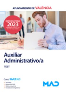 Auxiliar Administrativo/A. Test. Ayuntamiento De Valencia